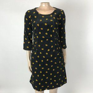 Boden Corduroy Leaf Print Dress size 4P